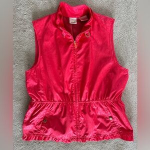EP Red Sleeveless Vest with Zip